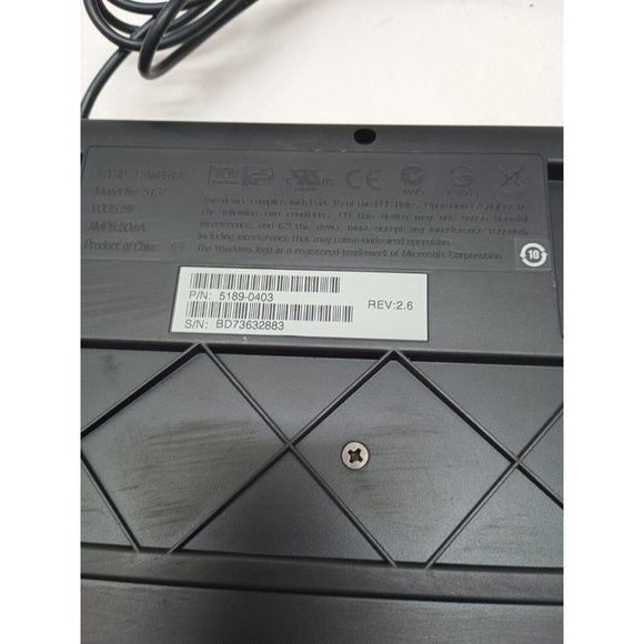 Compaq Corded Keyboard Model # 5137 Part 5189-0403 REV 2.6 Black - Picture 6 of 8